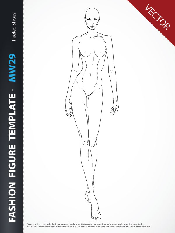 fashion figure pose template 29mw