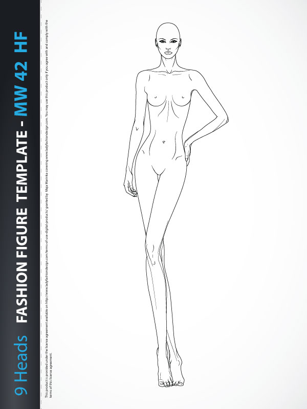 Fashion Figure Template MW42HF Lady Fashion Design