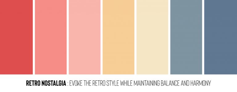Retro Color Palettes Inspired by the Iconic Colors - Lady Fashion Design